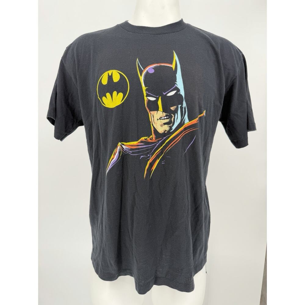 Vintage 1989 Original Batman Bat Signal T-Shirt Vintage DC Comics Size Medium